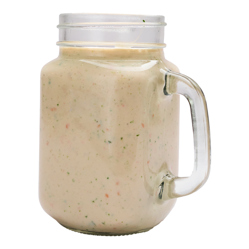 Raspberry, peach, Spinach smoothie